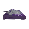 NATEC Fury Gaming klaviatūra Kanabo K2 US balta foninė mechaninė pilkai violetinė