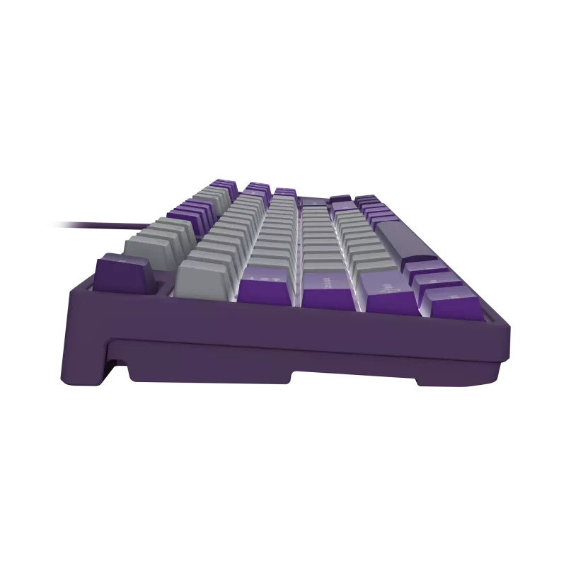 NATEC Fury Gaming klaviatūra Kanabo K2 US balta foninė mechaninė pilkai violetinė