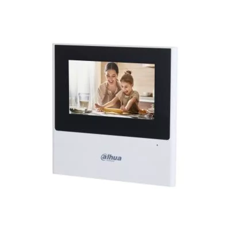 Dahua VTH2611L-WP IP ir Wi-Fi vidaus monitorius, 4,3 colio (10,9 cm) TFT liečiamasis ekranas, 480x272, PoE, baltas