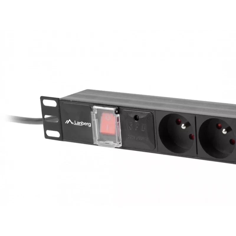 LANBERG PDU-07E-0200-IEC-BK PDU 1U 10A 7 lizdai French 2m Juoda