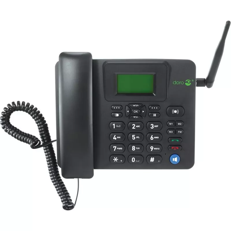 IP telefonas Doro 4100H juodas laidinis ragelis LCD 128x64 500 įrašų