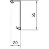Hager Sockelleistenkanal-SL20055219016Oberteil Weichlippe 20x55