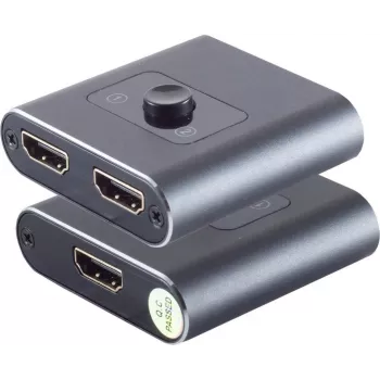 HDMI jungiklis ShiverPeaks SP05-02010 2x1 dvikryptis metalinis korpusas 4K2K