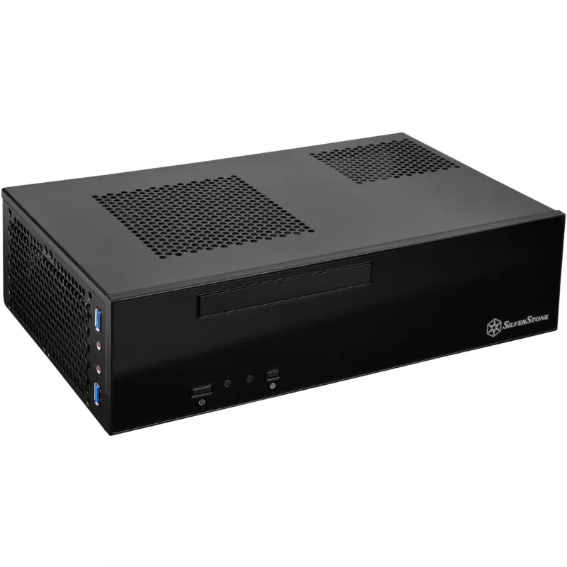 SilverStone MILO ML09 - stalinis kompiuterio korpusas - Mini-ITX - be maitinimo šaltinio (SFX12V) - juoda - USB/Audio (SST-ML09B)