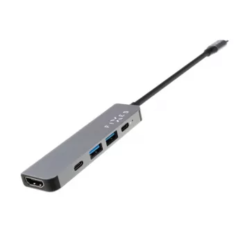 USB-C stotelė FIXED FIXHU-MN-GR 5 prievadų mini nešiojamiesiems ir planšetėms