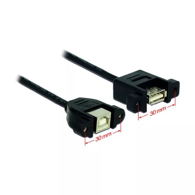 USB laidas DeLOCK USB 2.0 B/A 0,25 m