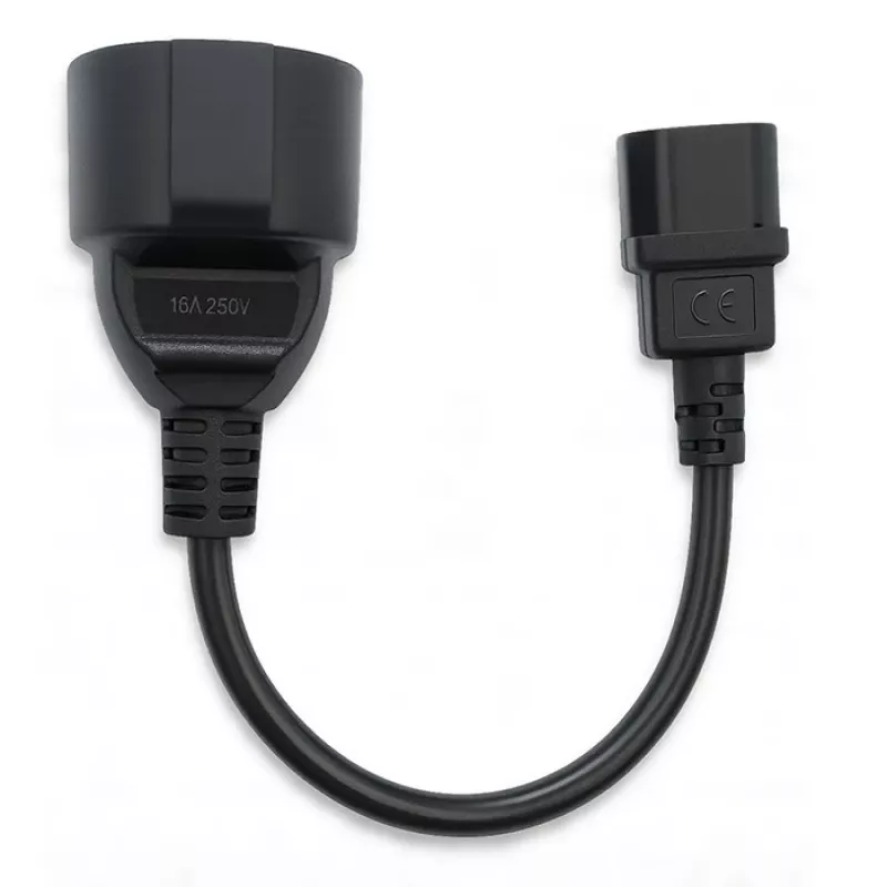 Maitinimo adapteris QOLTEC IEC 320 C14 į kištuką French, 0,15 m laidas
