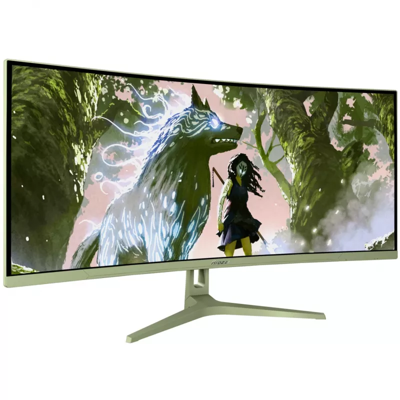 Išlenktas kompiuterio monitorius Arozzi Nova 34 colių (86,4 cm) 3440×1440 21:9 LED 1 ms Žalias