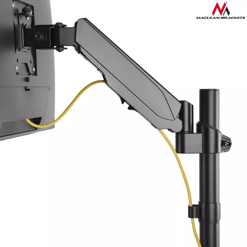Stalinis monitoriaus laikiklis MACLEAN MC-775, 32 colių (81,3 cm), VESA 75x75–100x100, iki 8 kg, pilka