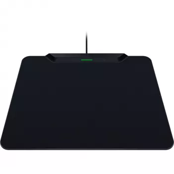 Razer HyperFlux V2 belaidžio įkrovimo žaidimų pelės kilimėlis su įkrovimo pulteliu, kietas variantas, 360 x 311 mm, juodas