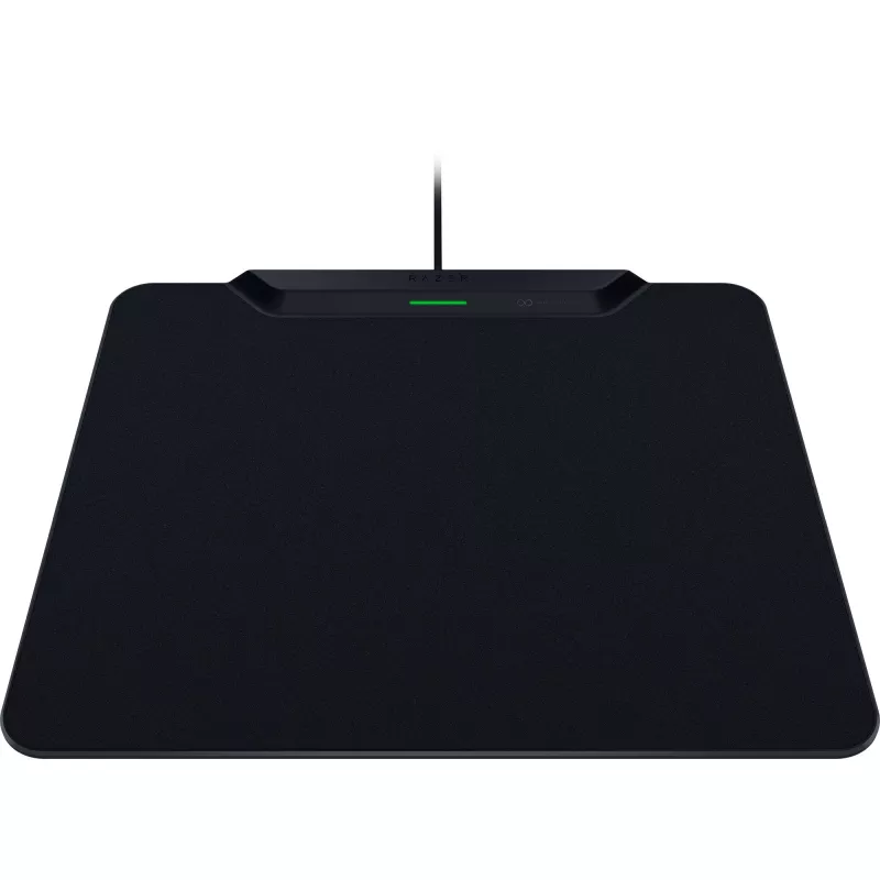 Razer HyperFlux V2 belaidžio įkrovimo žaidimų pelės kilimėlis su įkrovimo pulteliu, kietas variantas, 360 x 311 mm, juodas