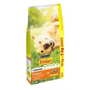 PURINA Friskies Balance Vištiena su daržovėmis – sausas šunų ėdalas – 10 + 5 kg