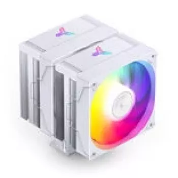 CPU aušintuvas Jonsbo CR-3000E Dual-Tower ARGB White, dvibokštis oro aušintuvas su ARGB apšvietimu