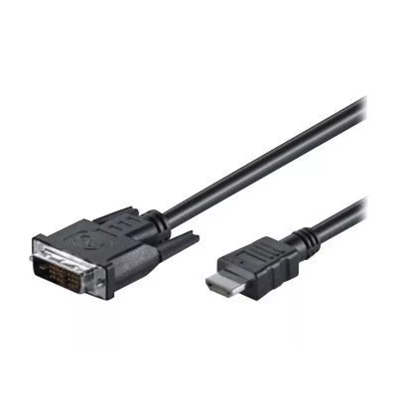 Goobay DVI-D/HDMI laidas, nikeliuotas | 50580 | DVI-D kištukas Single-Link (18+1 kontaktas) | HDMI kištukas (A tipas) | 2 m