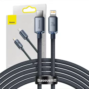 Baseus CAJY000301 mobiliojo telefono laidas pilkas 2 m USB C Lightning