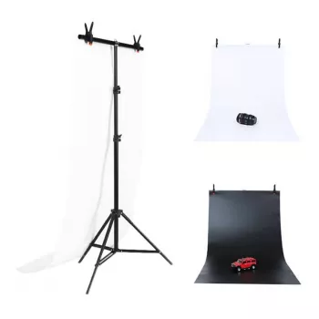 Fotografijos fonų laikiklis Puluz 70x200cm + Fonai 2 vnt DCA0976