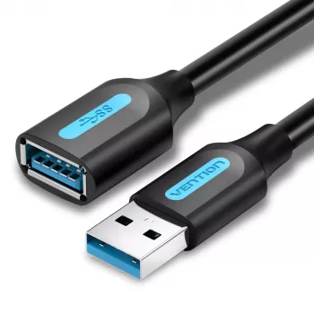 USB 3.0 ilginimo laidas Vention CBHBH 2 m — USB A kištukas į USB A lizdą, 5 Gbit/s, juodas