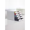 Dėžutė dokumentams Durable VARICOLOR Mix 5 plastikinė, 5 spalvoti stalčiai, balta 762527