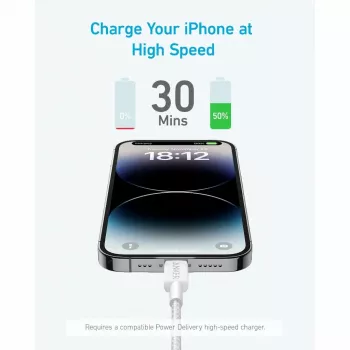 Kabelis Anker 322 0,9 m Lightning – USB C 30 W