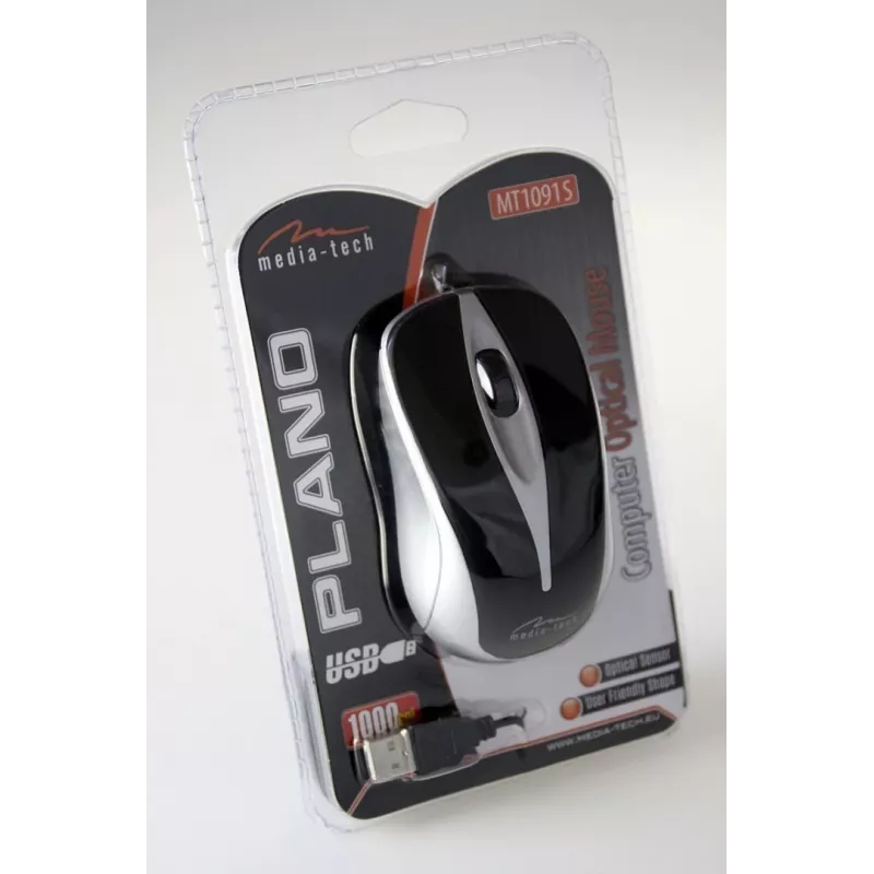 Media-Tech Plano USB Optical (sidabrinė)