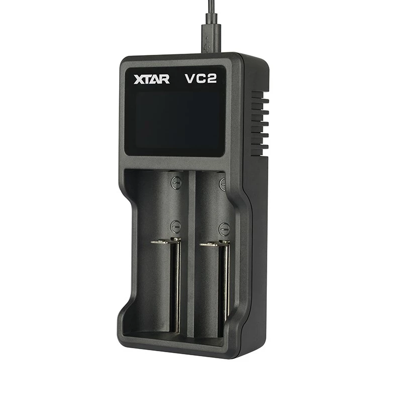 XTAR VC2 Buitinių baterijų įkroviklis USB