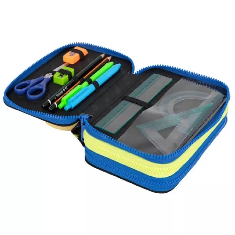 Pieštukinė CoolPack Jumper 3 ATLANTIS F067828 — trijų skyrių mokyklinė pieštukinė