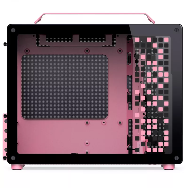 Jonsplus MATX Handle Case Z20 Black-Pink – Mini/Micro/Flex-ATX korpusas su nešimo rankena