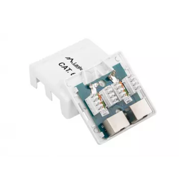 Lanberg OS6-0002-W lyties adapteris 2 x RJ-45 baltas (OS6-0002-W)