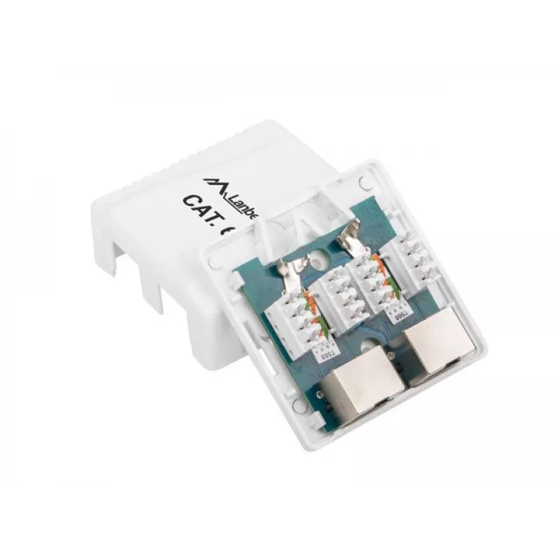 Lanberg OS6-0002-W lyties adapteris 2 x RJ-45 baltas (OS6-0002-W)