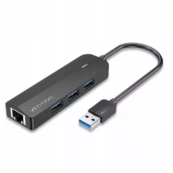 Hub 5w1 Vention USB 3.0 + Gigabit Ethernet adapteris