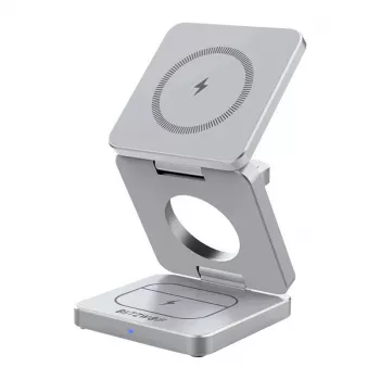 Belaidė įkrovimo stotelė BlitzWolf BW-IW30 3 viename greitojo įkrovimo stotelė iPhone ir Samsung, belaidis 3 įrenginių įkrovimas