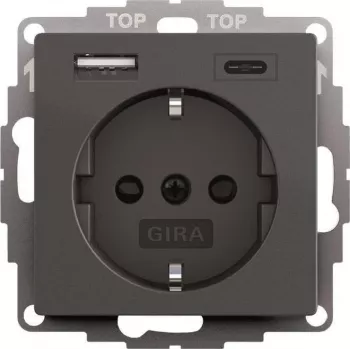 Gira SCHUKO USB maitinimo blokas 2f System 55 model 245928
