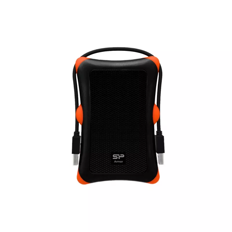 Silicon Power Armor A30 išorinis HDD/SSD korpusas, 2,5 colio vieno lizdo, USB 3.2 Gen 1, Micro-USB A, oranžinis/juodas