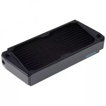Alphacool NexXxoS XT45 – Radiatoriaus blokas – Žalvaris – Varis – Plienas – Juoda – 1/4 colio – 1,5 bar – 12 cm (14234)