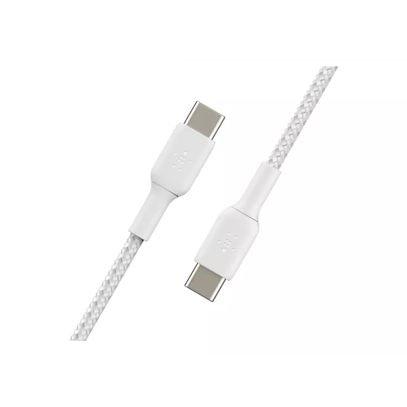 Pintas USB-C – USB-C laidas, 1 m, baltas