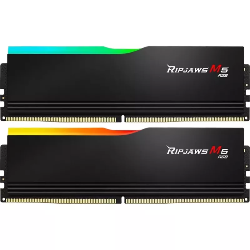G.Skill Ripjaws M5 RGB 48 GB DDR5-6000 (2x 24 GB) Dual-Kit, juoda, F5-6000J3036F24GX2-RM5RK, INTEL XMP