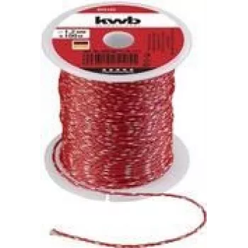 Virvė KWB 925120 100m Nailono Raudona 1,2mm
