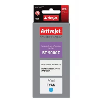 Rašalo buteliukas ActiveJet AB-5000C cyan, suderinamas su Brother, 50 ml aukštos išeigos