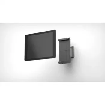 DURABLE TABLET HOLDER WALL – sieninis laikiklis planšetei, aliuminis/ABS plastikas, sidabrinis (7–13 colių) (893323)