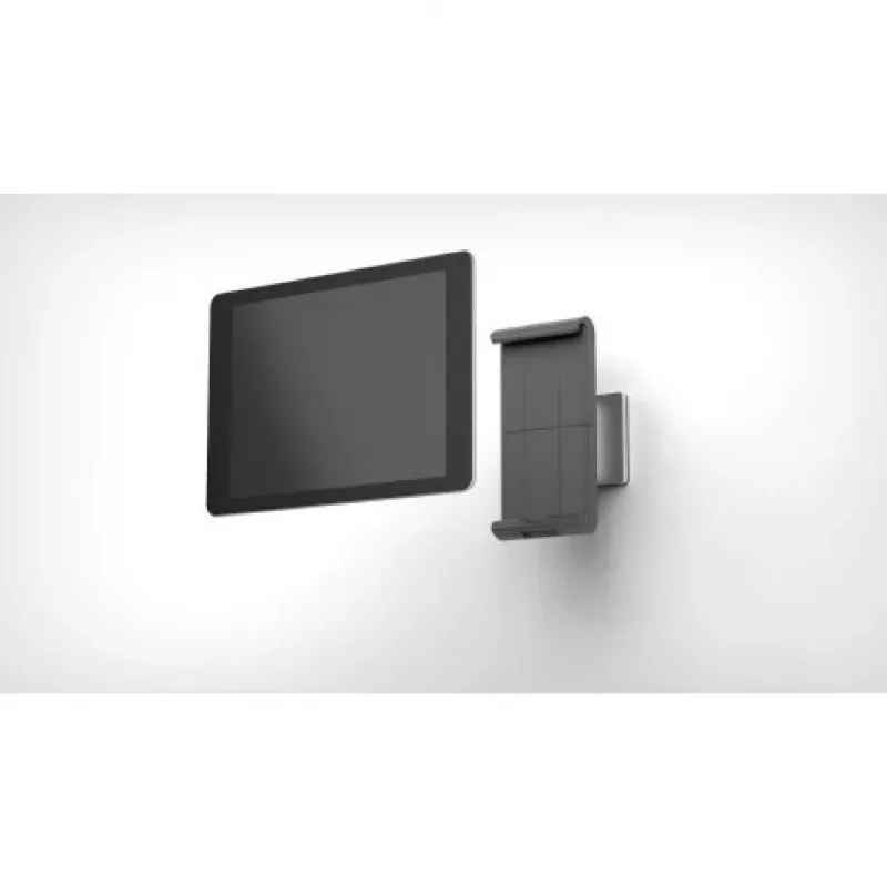 DURABLE TABLET HOLDER WALL – sieninis laikiklis planšetei, aliuminis/ABS plastikas, sidabrinis (7–13 colių) (893323)