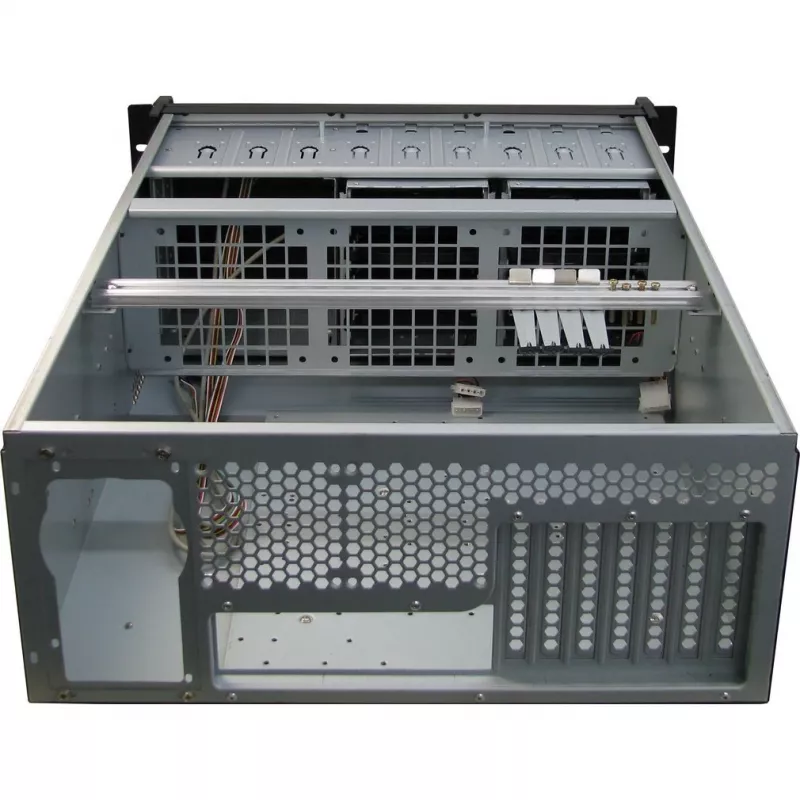 Serverio korpusas Inter-Tech IPC 4U-4129L stelažinis metalinis sidabrinis