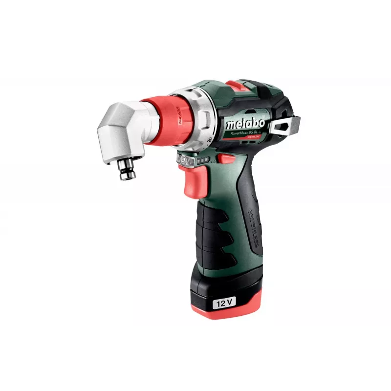 Metabo PowerMaxx BS BL Q gręžtuvas su pistoline rankena, 12 V, 2 Ah, 1500 aps./min., 900 g