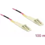Skaidulinis kabelis Delock LC Duplex Multimode OM4 100m Juodas
