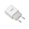 AC sieninis įkroviklis IBOX C-35 Universal White — 5 V, 0,3 A, 1 A USB išėjimas