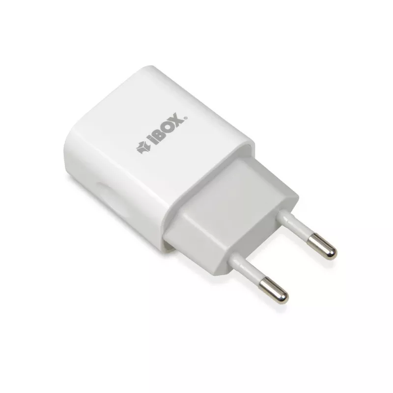 AC sieninis įkroviklis IBOX C-35 Universal White — 5 V, 0,3 A, 1 A USB išėjimas