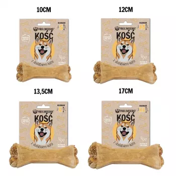Dantų skanėstas šunims PAKA ZWIERZAKA Bone with Goat M 12 cm 55 g