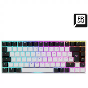 Sharkoon SKILLER SGK50 S3 klaviatūra mechaninė žaidimams USB AZERTY balta