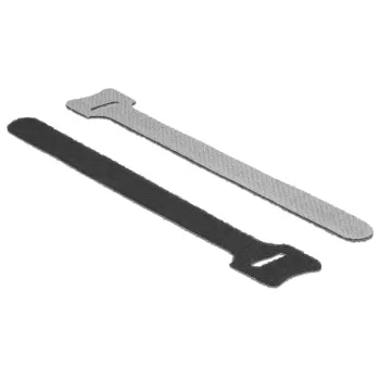 Kabelių raištis Hook/Loop DeLOCK 18686 Juoda 10 vnt.