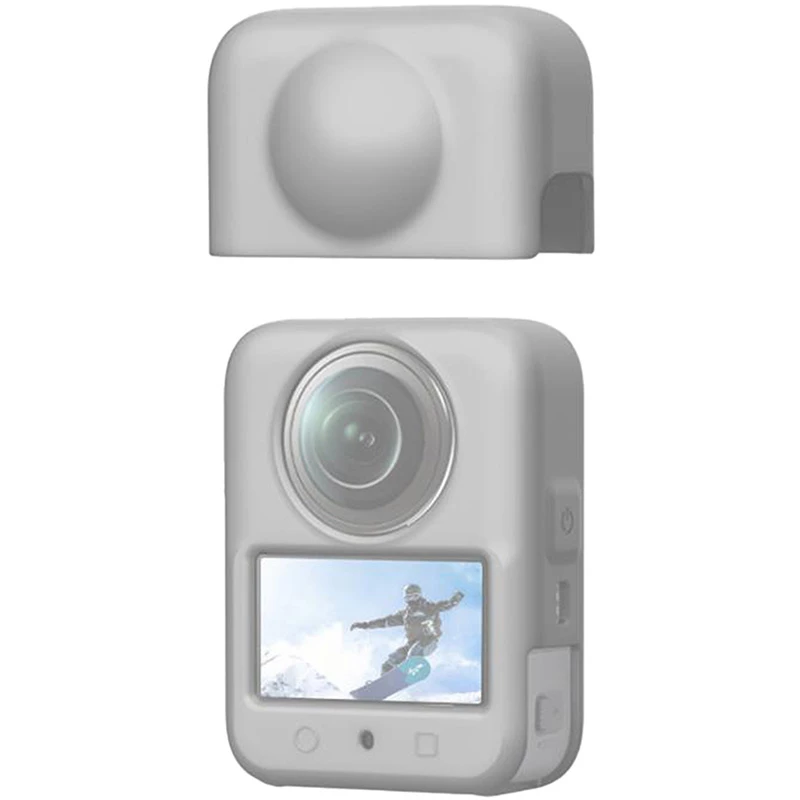 Silicininis dangtelis su objektyvo apsauga PULUZ, skirtas DJI Osmo 360 (pilka)