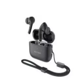 Belaidės ausinės Vention Echo Lite E11 Pro — juodos, ant ausų uždedamos, modelis NBVB0-PRO